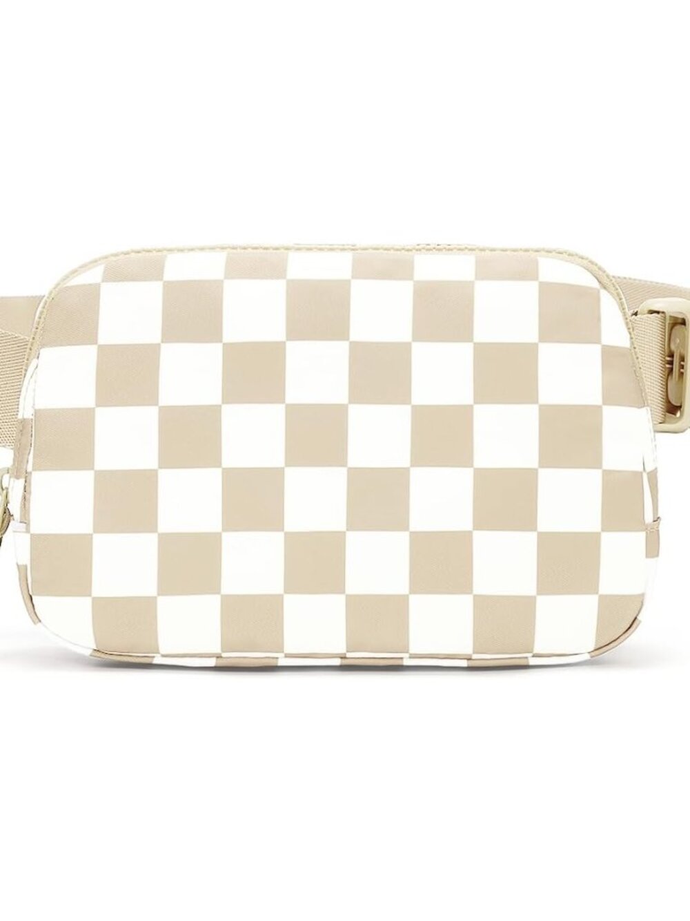 Checkered Fanny Pack Nylon Everywhere Belt Bag for Women,Water Repellent Waist P